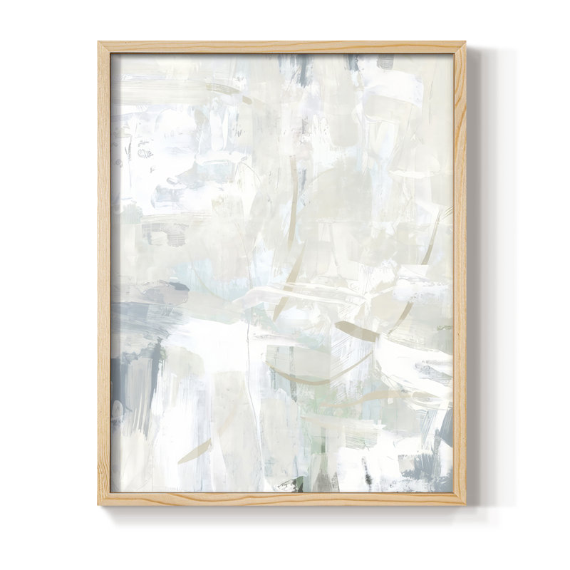 Impasto Poem I, reproduction encadrée - bois massif, 11" H x 9" W, Naturel