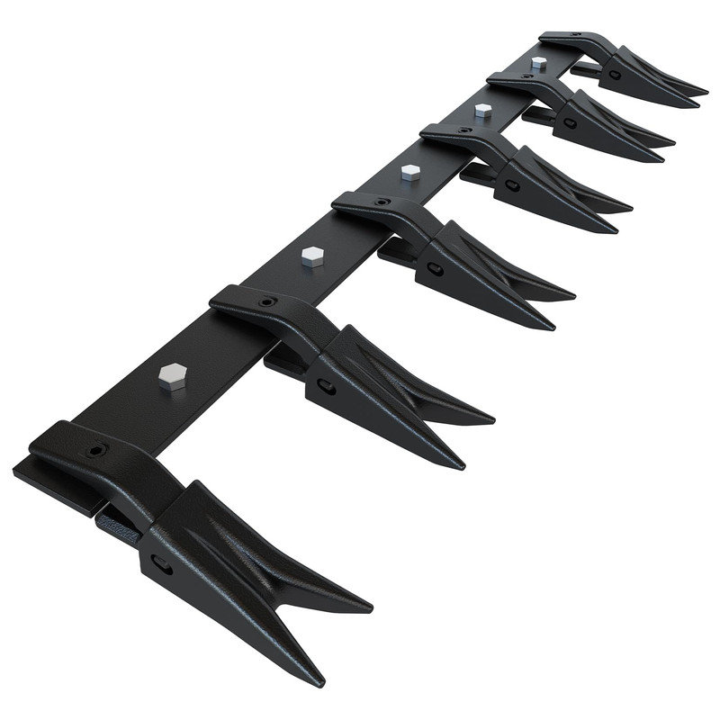 Barre à dents 46 po pour tracteur 46 po - 6 dents, capacité de charge de 4560 lb, pour chargeuse et chargeuse, Noir