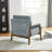 Kelly Mid-Century Modern Velvet Accent Armchair-2089179870