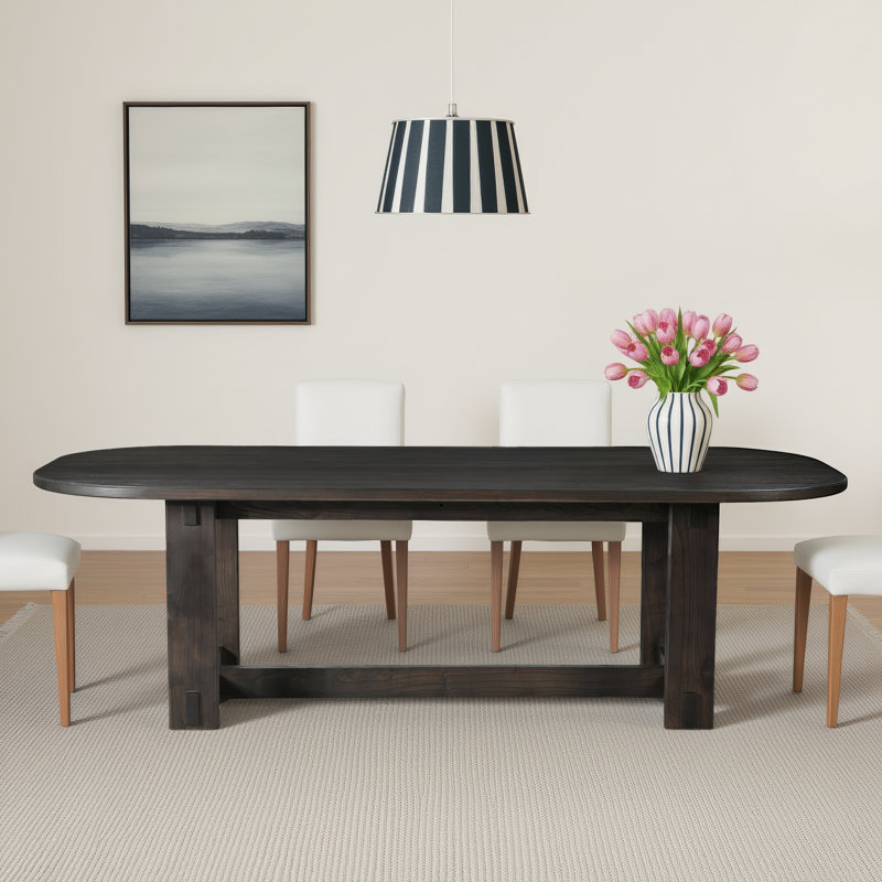 Keaton Oval Dining Table Dark Brown
