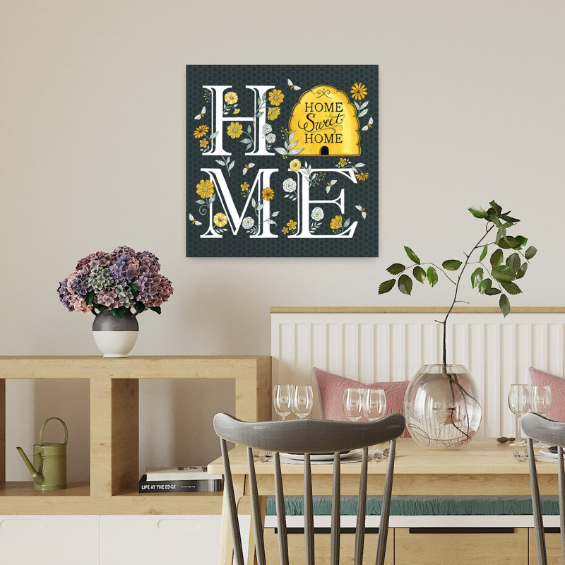 Maison d'abeille contemporaine avec art inspirant, H 18 po x l 18 po