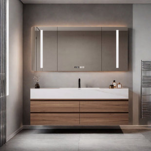Modern minimalist style bathroom cabinet