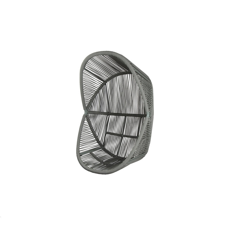 Hive Hanging Chair with Base and Cane-line AirTouch Seat/Back Cushion in Dusty Green