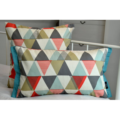 Amelia Geometric Square Cushion