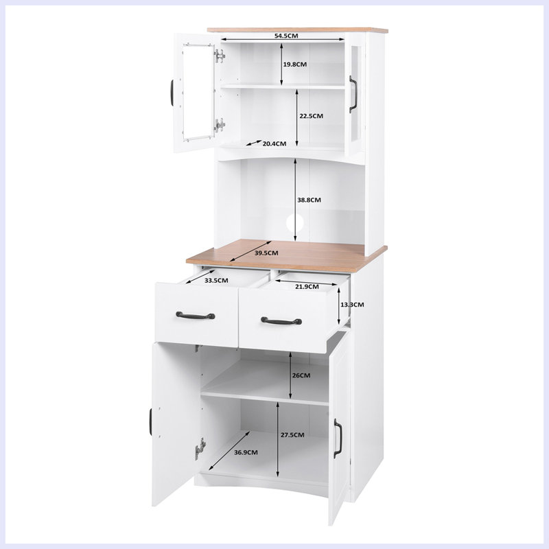 Armoire à micro-ondes avec tiroir de rangement Modern
