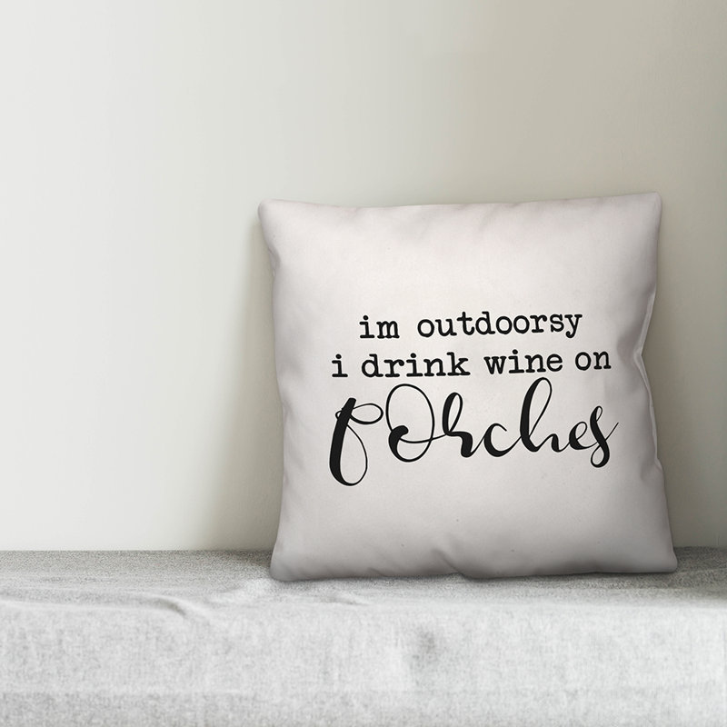  Housse et insert de coussin extérieur d'extérieur, Blanc cassé / noir, 16 po x 16 po