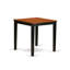 Ensemble bistro 3 pièces à hauteur de comptoir pour petits espaces comprenant une table de cuisine carrée et 2 chaises de salle à manger, noir et cerise