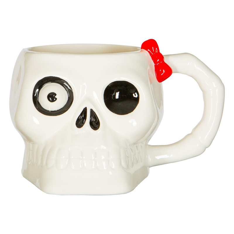 Fax Potato - Halloween Stoneware Skull Mug - 750ml