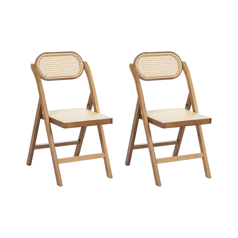 Side Chair Folding Chair Set, Brown