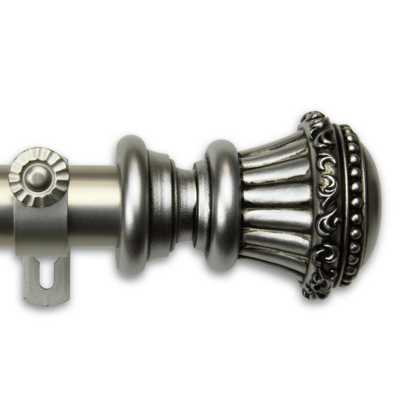 Tringle à rideaux simple Orson chance, Nickel satiné