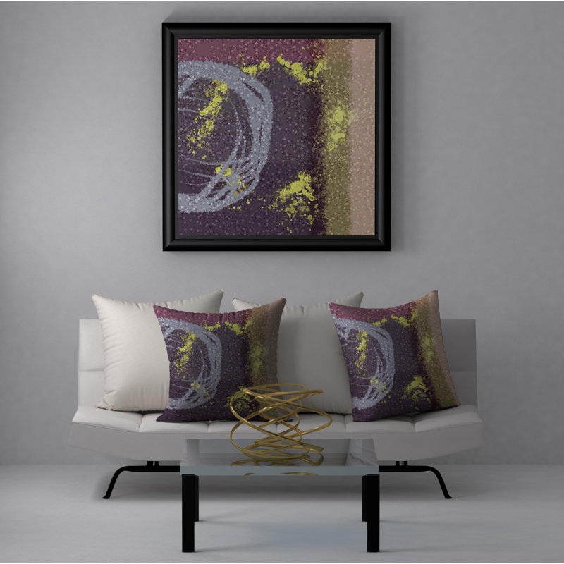 Abstract Reversible Throw Pillow, 18" x 18"