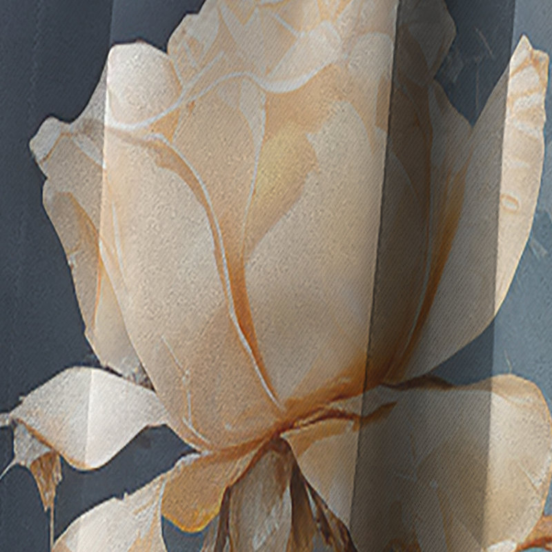 Actin - Rideau Roses - Rideau occultant à motif floral - 1 panneau, L 52 po x L 90 po