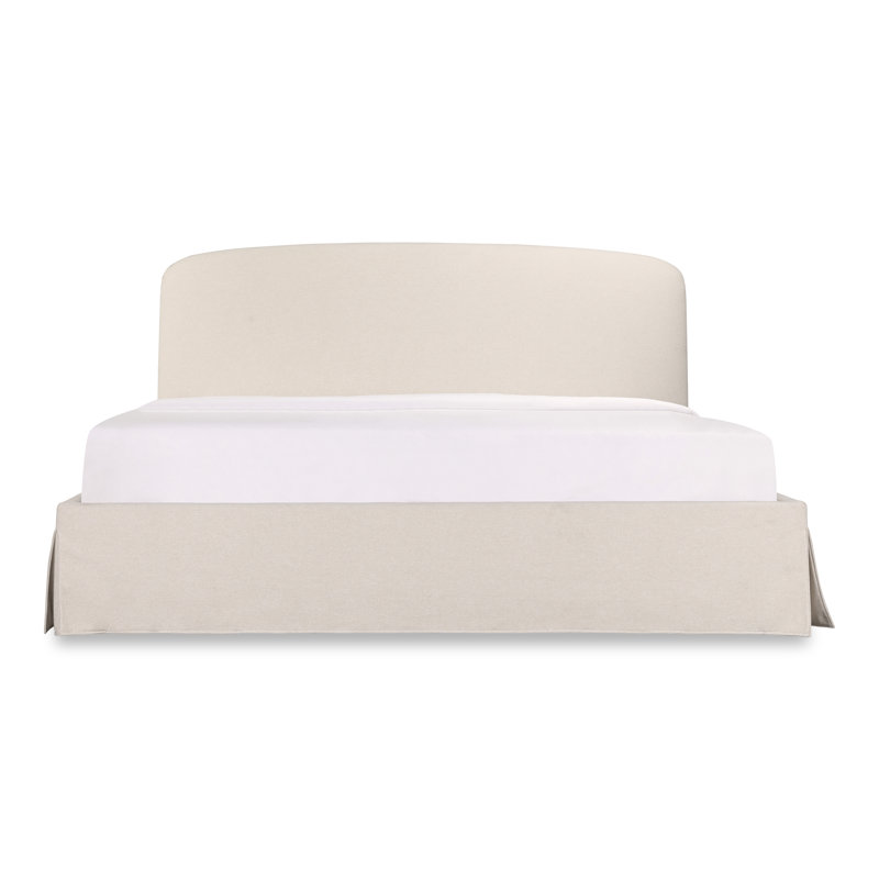 Windcrest Upholstered Platform Storage Bed, Queen, Cream
