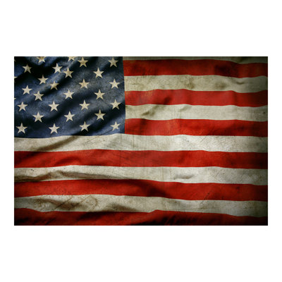 Rustic Flag Frameless Wall Art