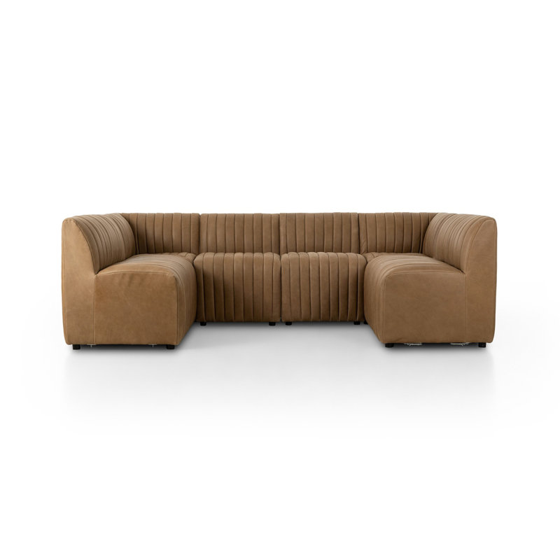 Augustine Dining Banquette U Shape -Palermo Drift, 31.5" H x 106" W x 66.5" D