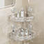 Serviteur de douche d'angle transparent avec crochet-272903609