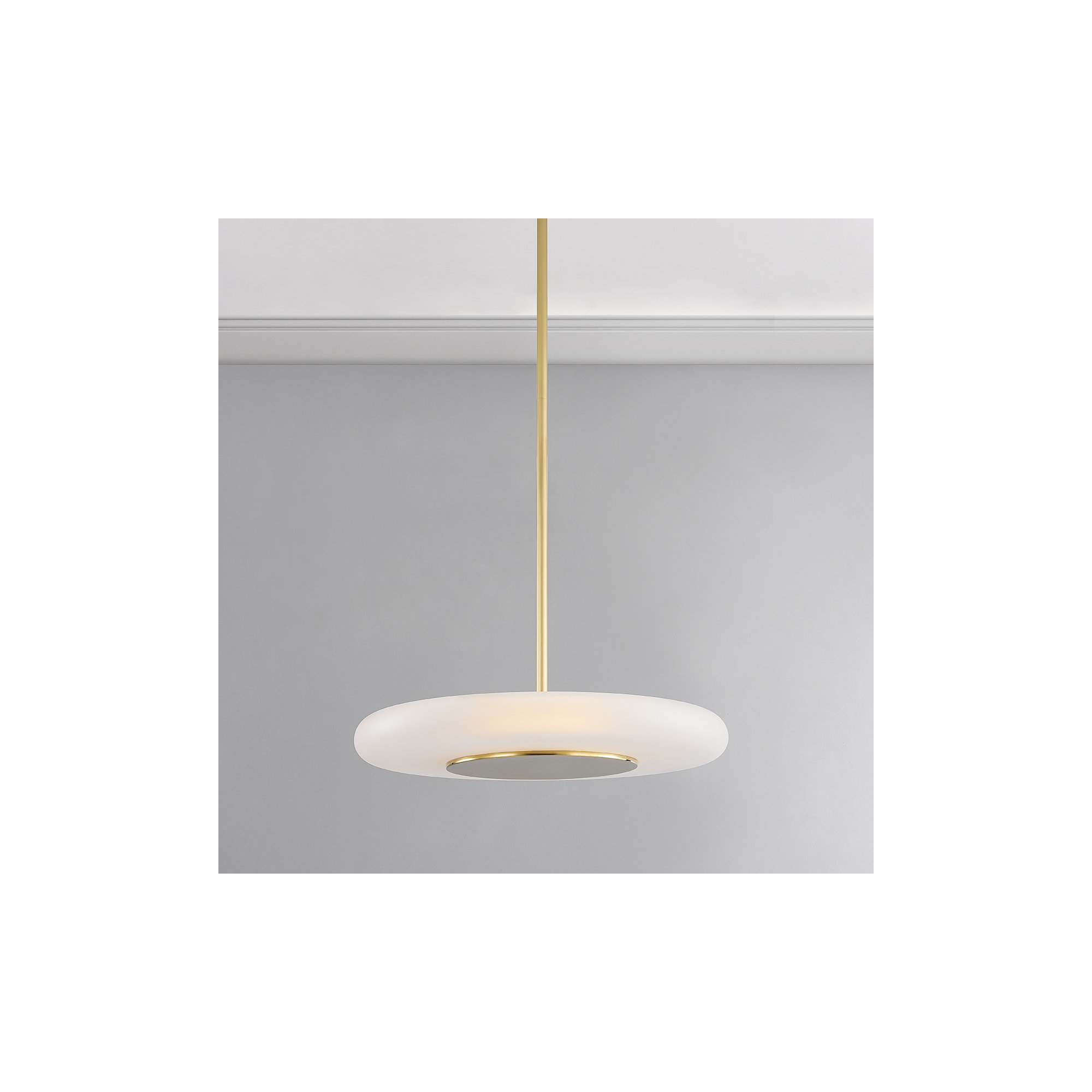 Blyford Pendant by PEMBROOKE & IVES, Aged Brass, 7.75" H x 20.75" W x 20.75" D