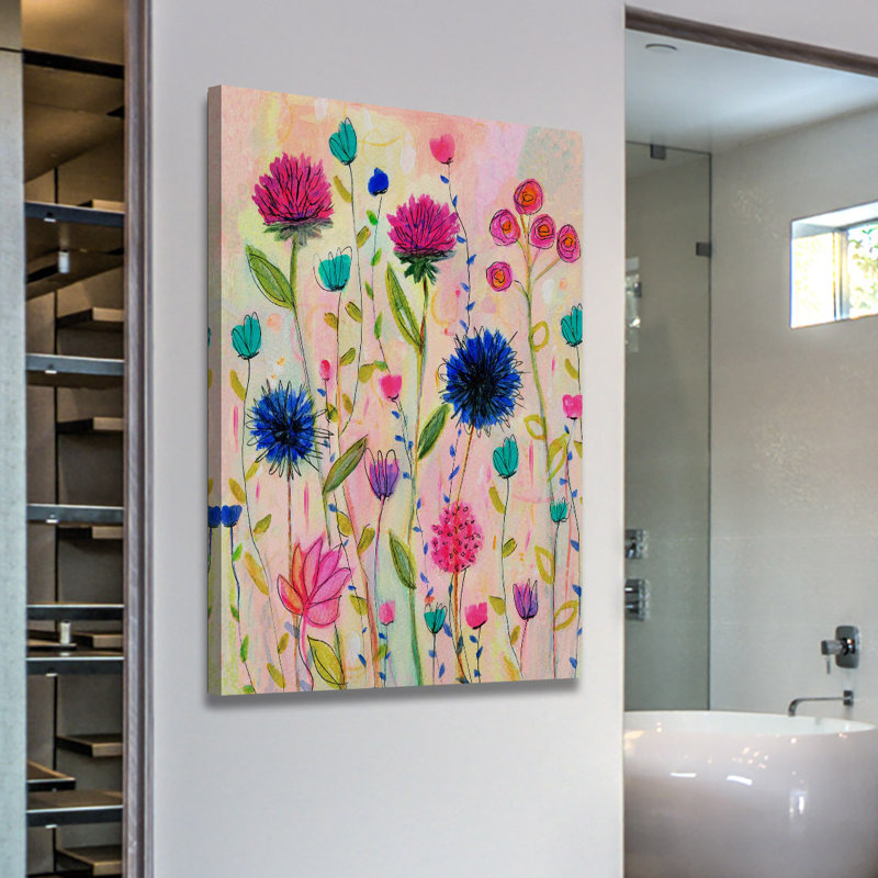 Thistle by Sascalia - Wrapped Canvas Painting, 114cm H x 76cm W x 3.81cm D