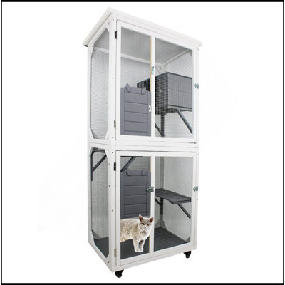 Outdoor Indoor Cat Pet Climbing Rack Play Cage Lovely Big Space