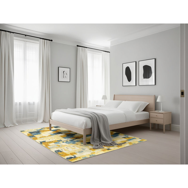 Tapis abstrait moderne et abstrait 2559, Rectangle 5 pi x 7 pi