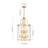 Classical / Traditional 8 - Light Clear Glass Lantern Style Cylinder Pendant-542516326