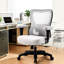 Grande chaise ergonomique avec roulettes, filet gris, élastique, soutien lombaire, rotation à 360 °, siège réglable, base en métal, filet simple à installation facile pour le bureau, conception, coussin de siège intégré et large,-1069070646-1069070645