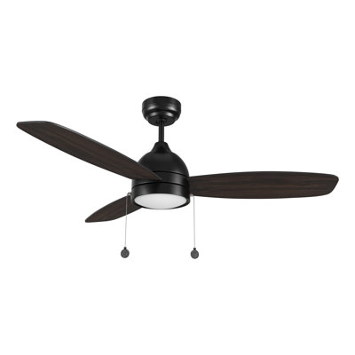 Ventilateur de plafond 52 po à 3 tiroirs avec lumière DC et tige verticale 52 po