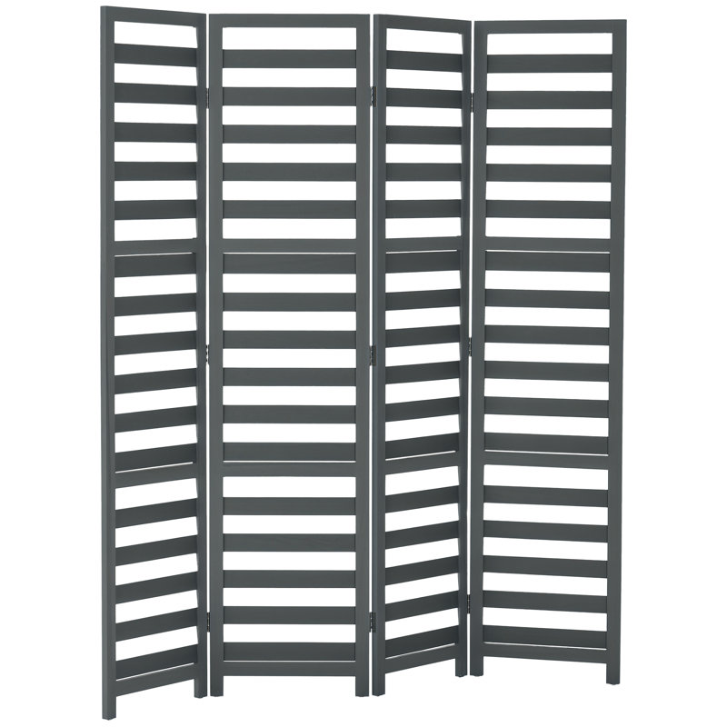 Screen Divider Room Divider Screen With Foldable Design For Indoor Bedroom Office 5.6' White Grey