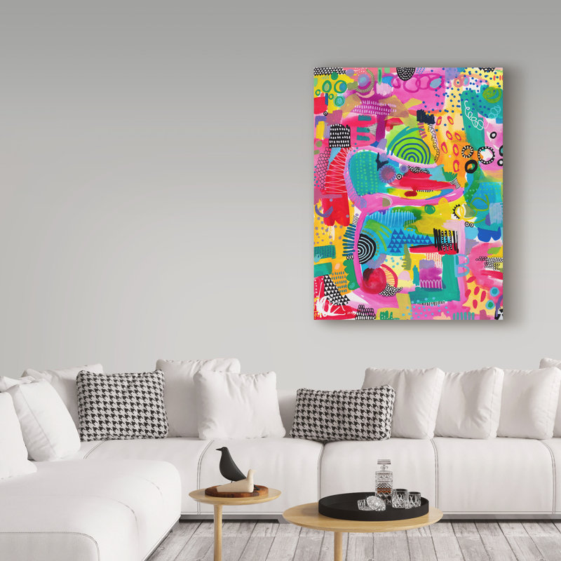 «Bubblegum Crush» de Harkins, reproduction sur toile tendue, H 19 po x l 14 po x P 2 po