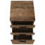 Classeur à dossiers contemporain brun, avec rangement et armoire de rangement, stratifié brun, inclus