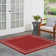 Argentino Abstract Machine Woven Chenille Indoor/Outdoor Area Rug in Red