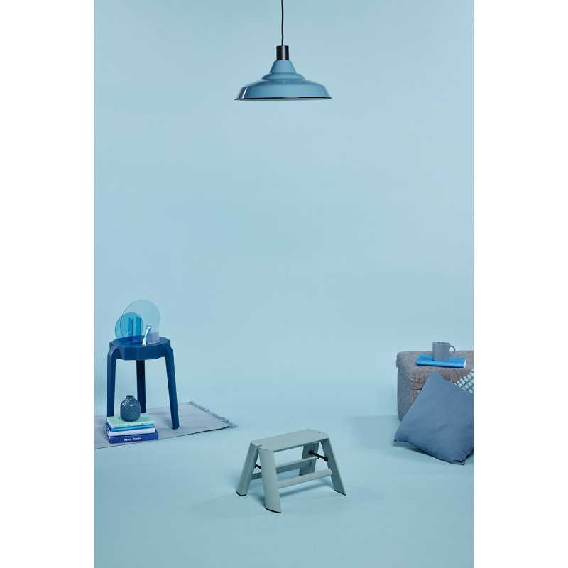Escabeau léger pliant en aluminium à 1 marche lucano, Menthe poudreuse