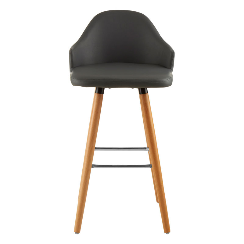 Kai Upholstered Counter Stool with Solid Wood Frame