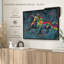 «Duo Horse Color Splash», reproduction d'art sur toile-100689222