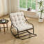 Chaise berçante d'extérieur avec coussin épais-129891670-129891671