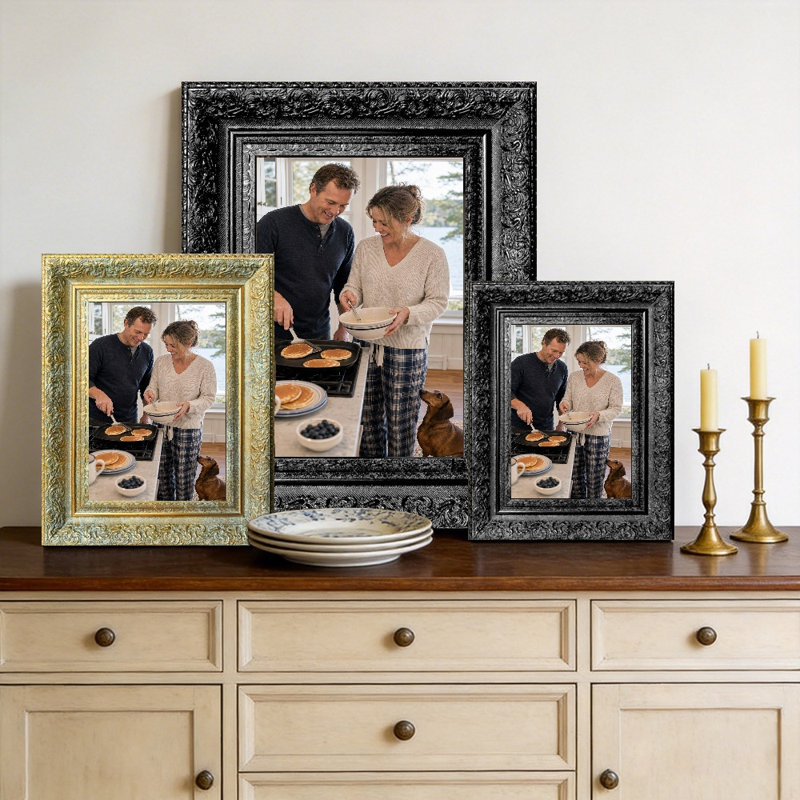 Cadre photo noir 3 PCS Clean Line pour photos 8 po x 10 po et affichage de photos de famille