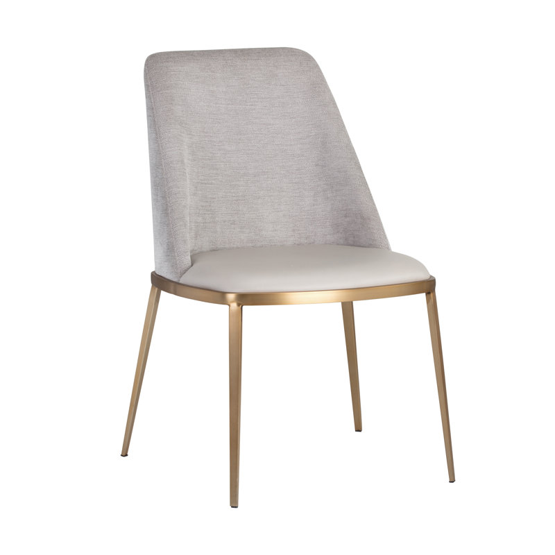 Dover Upholstered Dining Chair, Light Grey Performance