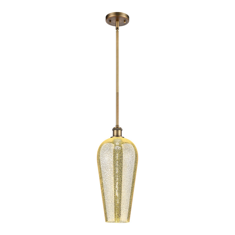 Mini-luminaire suspendu 1 lumière Ballston - Amiina, Mercure, Laiton brossé
