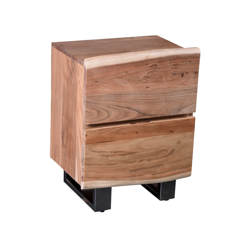 Platon 50cm W Wood Bedside Table