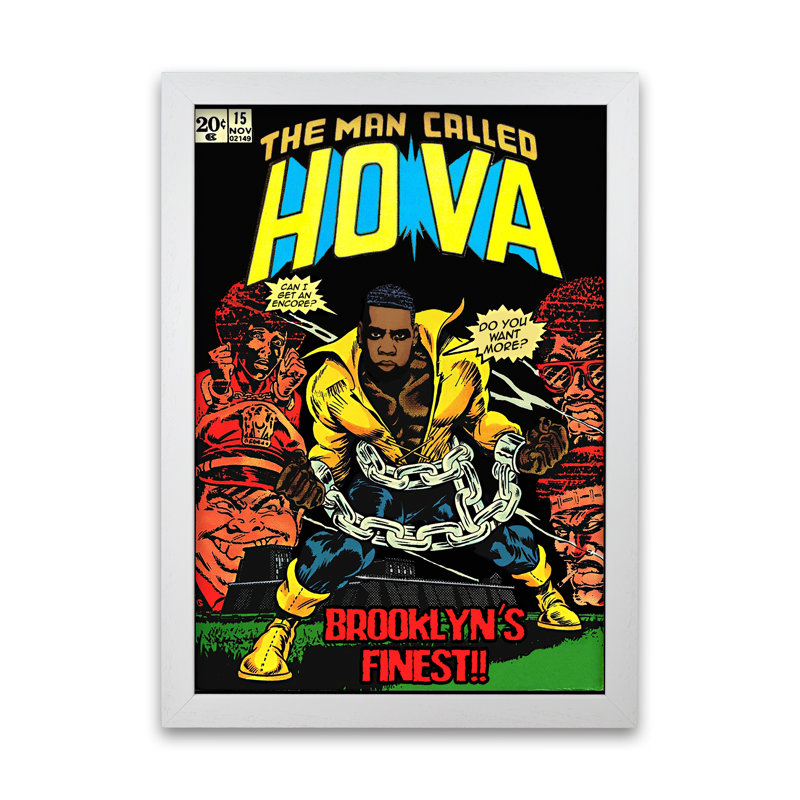 The Man Called Hova by David Redon - Print, White Grain, 84.1 cm H x 59.4 cm W x 5 cm D