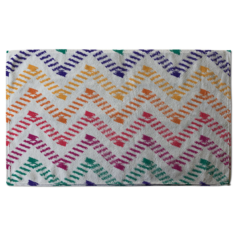 Stillmore Midweight Bath Towel, Blue/Orange