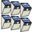 LED Solar Power Dusk to Dawn Outdoor Security Wall Pack with Motion Sensor (pack of 6)