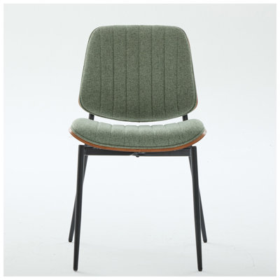 Chaises de salle à manger en lin vert olive l 22,6 po x P 19 po x H 32,8 po Retro
