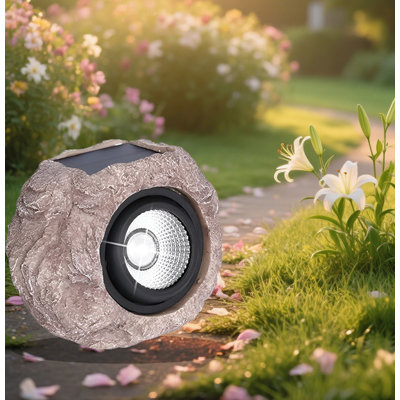 Solar Rock Lights With Auto On/off – Waterproof Led Garden Spotlights For Patio, Yard, Walkway