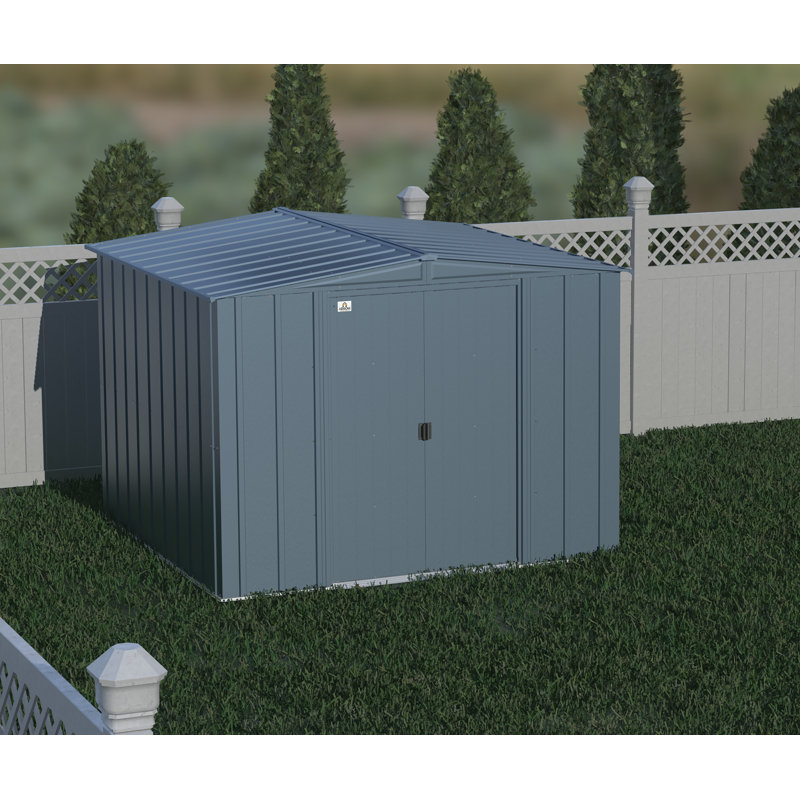 Arrow Classic Steel Storage Shed, Blue, 6 ft. W x 6 ft. D