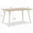 Contemporary Rectangular Dining Table – White and Natural Wood Two-Tone