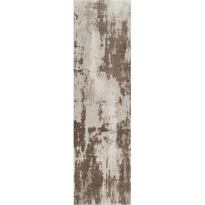 Tapis moderne abstrait beige / brun Blair