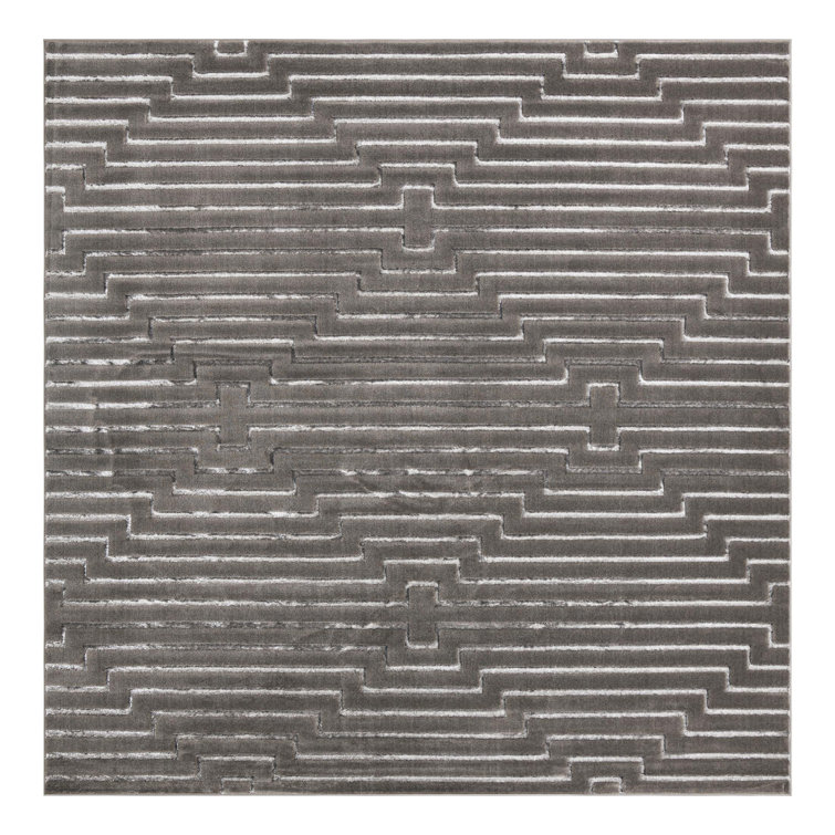 Latitude Run® Mirage Nikica Rug Gray and Silver