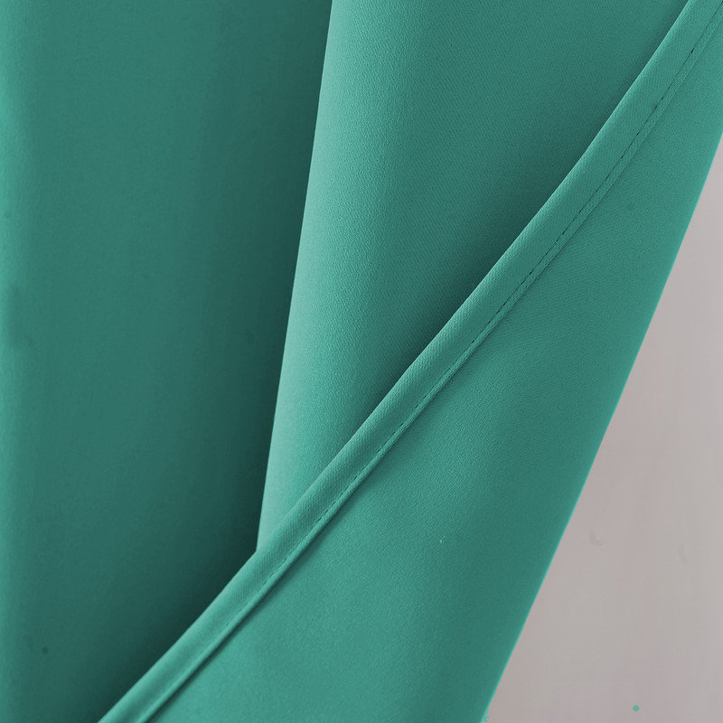 Fitnat 100% Blackout Window Curtain Panel, Teal, 52" W x 84" L