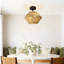 Plafonnier semi-encastré Baulch Rattan Boho
